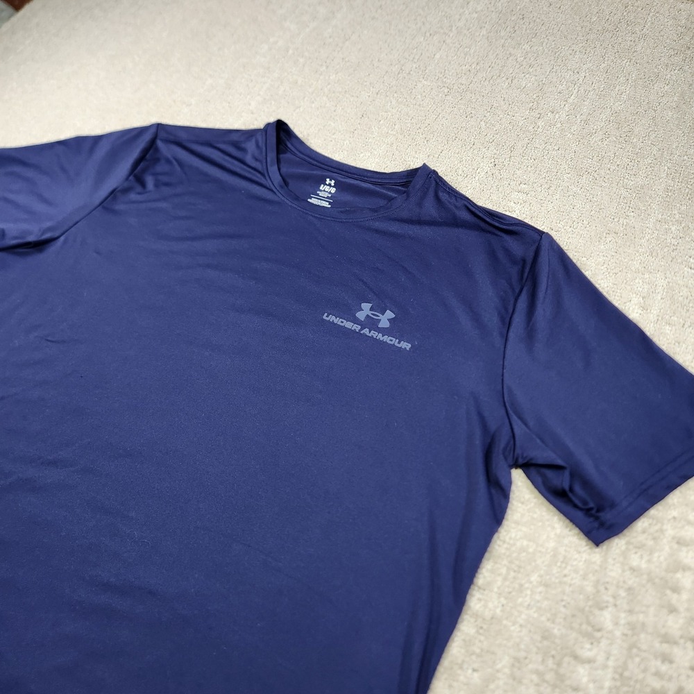 Under Armour Rush Shirt Men Large Blue Performance Tb12 Tee Recovery Quick Dry
